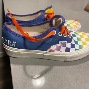 Custom Rainbow Vans with RXRX personalization. Size 5.5 Mens or 7 in womans